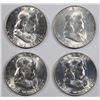 Image 1 : ( 4 ) GEM BU 1953-S FRANKLIN HALF DOLLARS