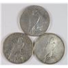 Image 2 : 1922, 1922-D & 1923-D CIRCULATED PEACE SILVER DOLLARS