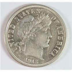 1913 BARBER DIME AU/BU