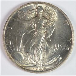 1945 WALKING LIBERTY HALF DOLLAR CH BU+