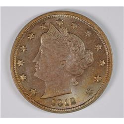 1912 LIBERTY NICKEL GEM BU NICE COLOR