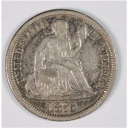 1876 CC SEATED DIME VF-XF NICE