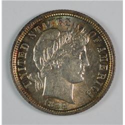 1898 BARBER DIME CH BU PRETTY COLORS!
