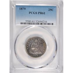 1879 SEATED QUARTER PCGS PR61