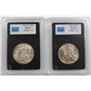 Image 1 : ( 2 ) CCGS GRADED WALKING LIBERTY HALF DOLLARS:  1943-D CH BU & 1944 CH BU