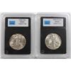 Image 1 : ( 2 ) CCGS GRADED WALKING LIBERTY HALF DOLLARS:  1944-S CH BU & 1945 CH BU