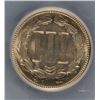 Image 3 : 1866 THREE CENT NICKEL ICG MS62 NICE