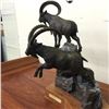 Image 2 : BRONZE STATUE OF TWO AFRICAN IBEX,  BY RICK TAYLOR, 16.5'' H