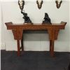 Image 2 : CHINESE HAND CARVED ROSEWOOD ENTRANCE TABE, 68'' L X 42'' H