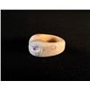 Image 2 : COREY LAROCQUE, CARVED SPERM WHALE TOOTH RING DEPICTING FROG, SET WITH RUBY EYES AND OPAL INSERTS,