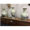 Image 1 : SET OF 3 CELADON GLAZED EXPORT VASES, 23'' AND 25'' H