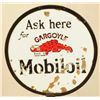 Image 4 : Mobil Oil Gargoyle Porcelain Lollipop Sign