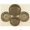 Image 1 : Collection of 4 Antique Pewter Plates