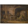 Image 2 : Two large framed Victorian coloured prints featuring an Inn scene and stables