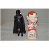 Image 1 : Howdy Dowdy bank and cookie jar and a Darth Vader toy with original light saber etc. circa 1978