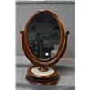 Image 1 : Victorian mahogany and marble framed swivel oval mirror