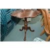 Image 1 : Large center pedestal occasional table with carved ball and claw feet, matched grain top and fully c