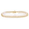 Image 2 : 14KT Yellow Gold 3.35ctw Diamond Tennis Bracelet