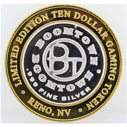 Boomtown Reno, NV $10 Casino Gaming Token .999 Fine Silver Limited Edition