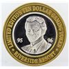 Image 2 : Riverside Resort Laughlin $10 Casino Gaming Token .999 Fine Silver Limited Editi