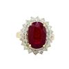 Image 2 : 14KT Yellow Gold 5.38ct Ruby and Diamond Ring