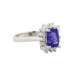 14KT White Gold 1.91ct Tanzanite and Diamond Ring