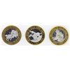 Image 2 : Lot of (3) Sam's Town Las Vegas $10 Casino Gaming Token .999 Fine Silver Limited