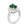 Image 3 : 14KT White Gold 1.71ct Emerald and Diamond Ring