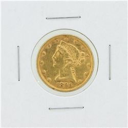 1895 $5 AU Liberty Head Gold Coin