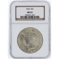 1923 NGC MS63 Peace Silver Dollar
