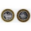 Image 1 : Lot of (2) Eldorado Reno $10 Casino Gaming Token .999 Fine Silver Limited Editio