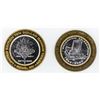 Image 2 : Lot of (2) Eldorado Reno $10 Casino Gaming Token .999 Fine Silver Limited Editio