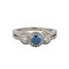 Image 2 : 14KT White Gold 1.17ctw Fancy Blue Diamond Ring