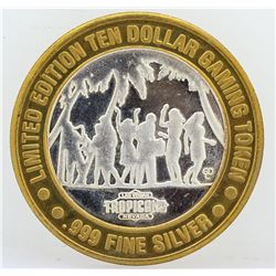 Tropicana Las Vegas $10 Casino Gaming Token .999 Fine Silver Limited Edition