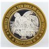 Image 2 : Tropicana Las Vegas $10 Casino Gaming Token .999 Fine Silver Limited Edition