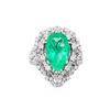 Image 2 : 18KT White Gold 4.83ct Emerald and Diamond Ring