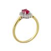 Image 3 : 14KT Yellow Gold 0.51ct Ruby and Diamond Ring