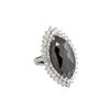 Image 1 : 14KT White Gold 14.68ctw Fancy Black Diamond Ring
