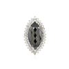 Image 2 : 14KT White Gold 14.68ctw Fancy Black Diamond Ring