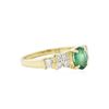 Image 2 : 14KT Yellow Gold 0.65ct Emerald and Diamond Ring