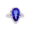 Image 2 : Platinum GIA 8.24ct Tanzanite and Diamond Ring