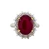 Image 2 : 14KT Yellow Gold 9.73ct Ruby and Diamond Ring
