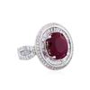 Image 1 : 18KT White Gold 4.88ct Ruby and Diamond Ring
