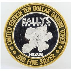 Bally's Las Vegas $10 Casino Gaming Token .999 Fine Silver Limited Edition