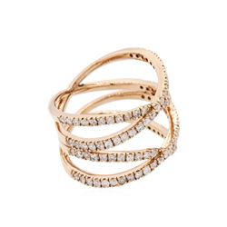 14KT Rose Gold 0.97ctw Diamond Ring