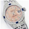 Image 1 : Womens Rolex Stainless Steel Diamond and Sapphire Datejust Wristwatch