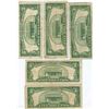 Image 2 : 1928E $5 Red Seal Note Lot of 5