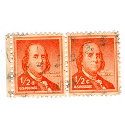 United States Benjamin Franklin Postage Stamps Lot of 2