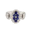 Image 2 : 14KT White Gold 0.80ctw Sapphire and Diamond Ring