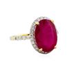 Image 1 : 14KT Yellow Gold 8.23ct Ruby and Diamond Ring